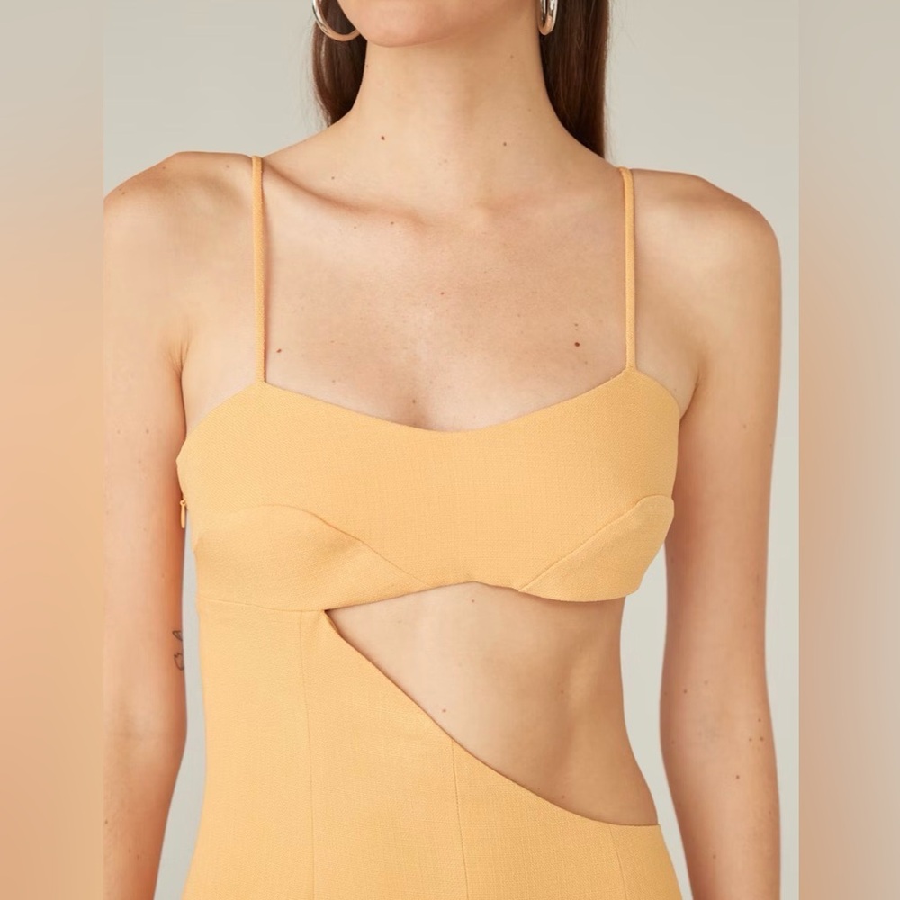 NWT ATOIR Laura Midi Dress with Cutouts in Mango Color. Size 8 - Picture 3 of 12